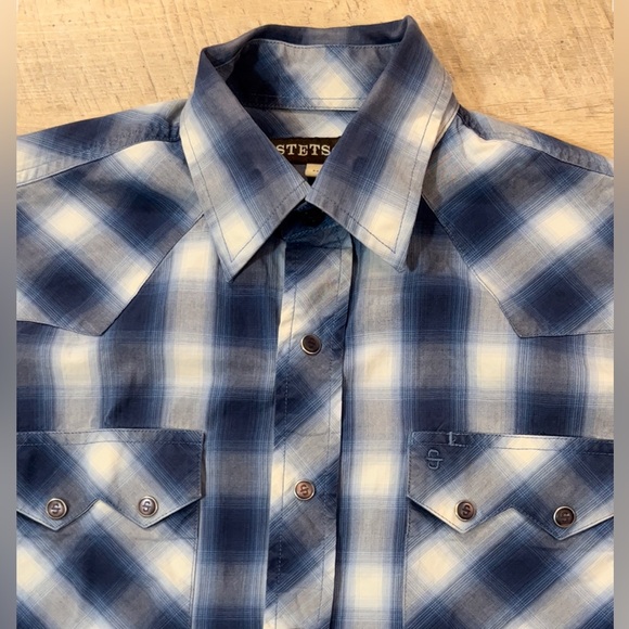 Stetson Men’s Cotton Pearl Snap Western Shirt Size Medium - Picture 4 of 9